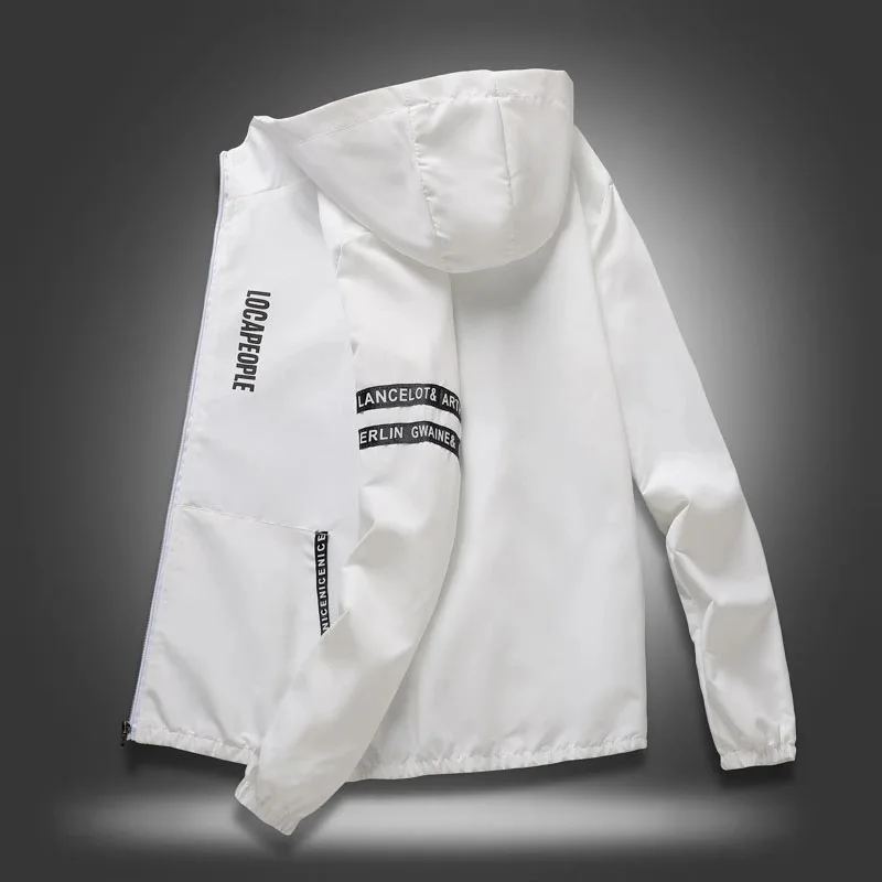 2020 Men Jacket Spring Autumn Fashion Brand Coats Male Casual Baseball Bomber Solid Hooded Loose Coat Plus size 4XL | Мужская одежда