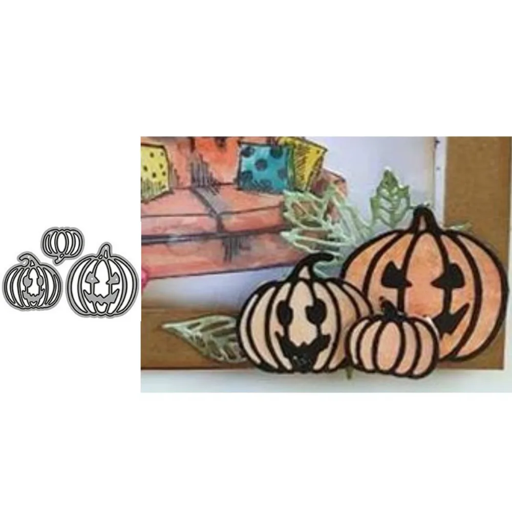 

Металлический трафарет с изображением тыквы на Хэллоуин, шаблон для самостоятельного изготовления, скрапбукинга, тиснения, бумажных карто...