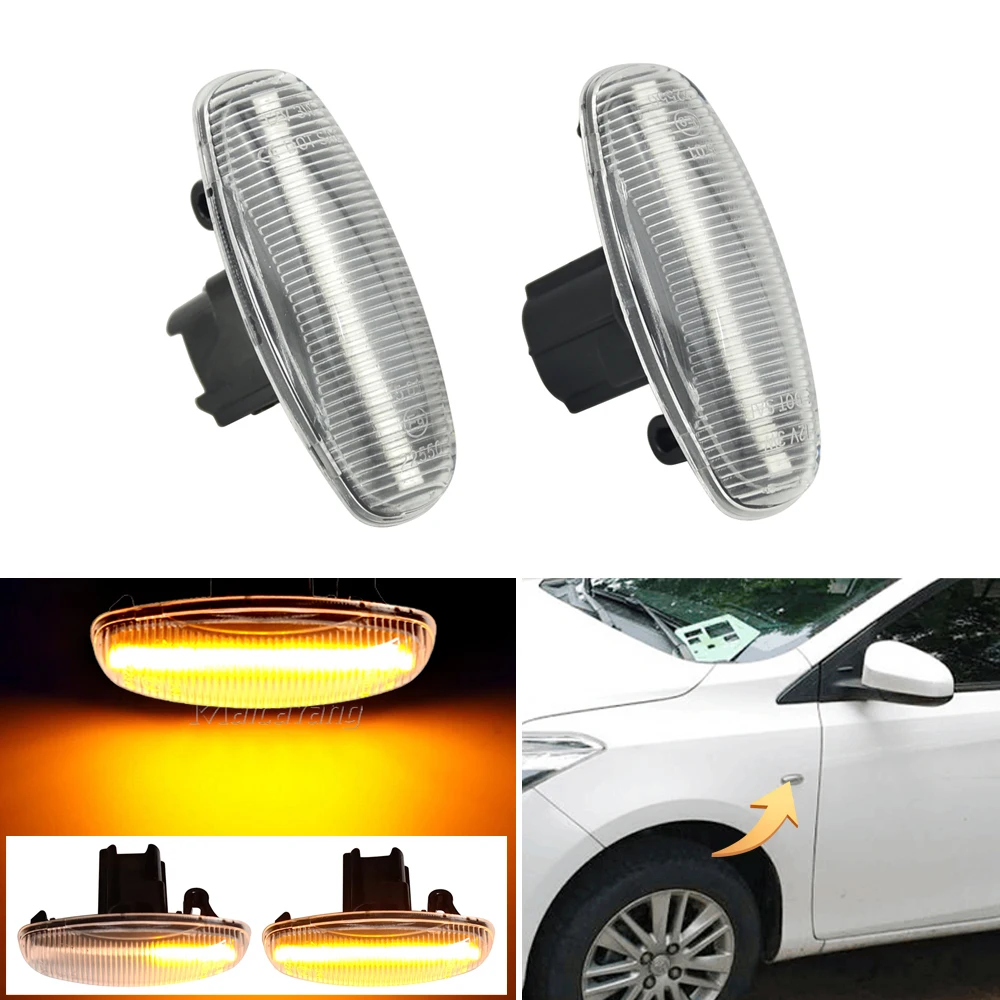 Динамический светодиодный поворотник с текущей водой боковой габаритный