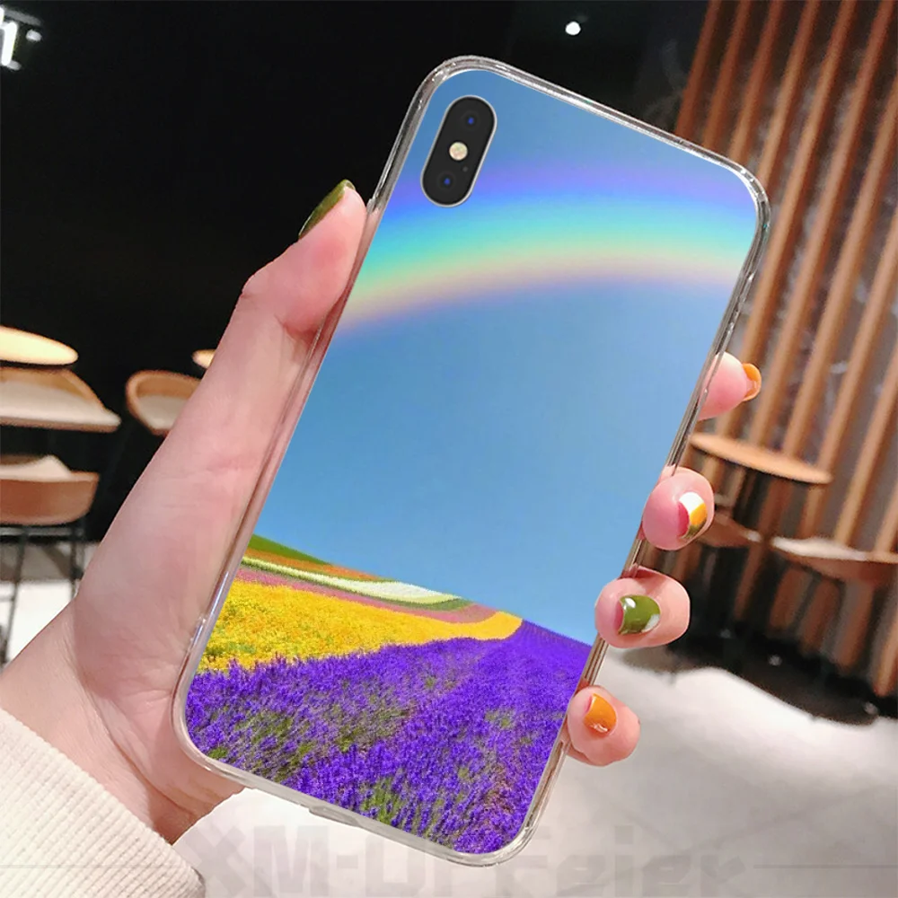 Viviana простой Лавандовый фиолетовый Цветочный Мягкий чехол для iPhone 11 pro XS MAX 8 7 6 6S Plus
