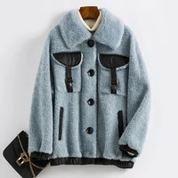100 real fur sheep shearing wool jacket korean autumn winter coat women clothes 2020 z bp 803 yy1762