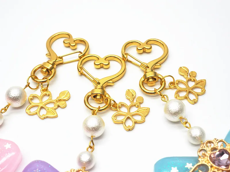 Цепочка для ключей в форме сердца и звезды 5 шт./лот металлическая рамка виде руды