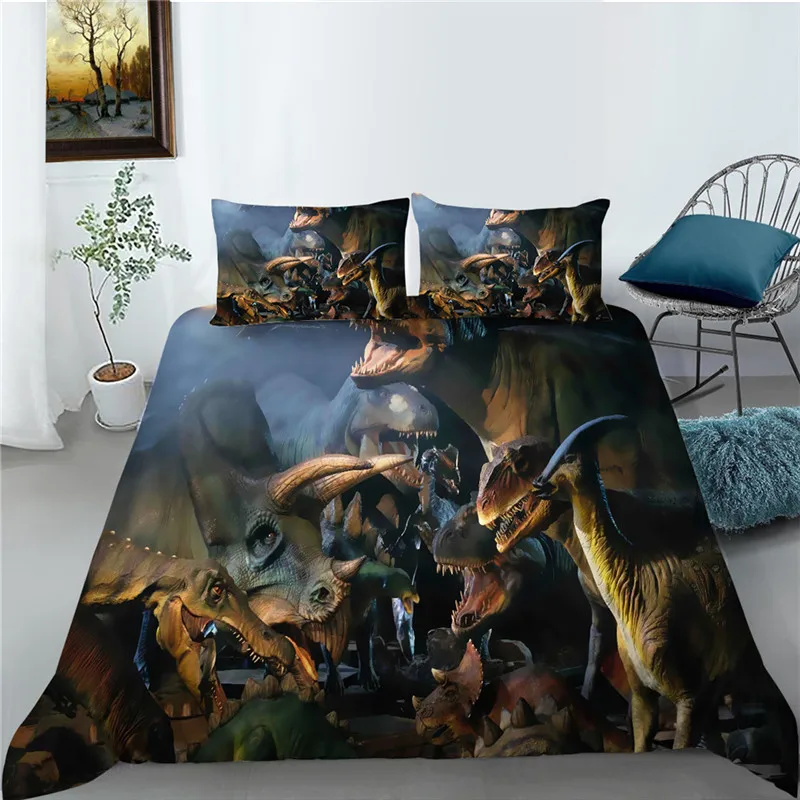 Набор роскошных пододеяльников 3D постельное белье с изображением динозавров