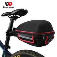 west biking bicycle rear bag portable rain cover cycling tail extending saddle bicycle bag reflective waterproof bike rear bag