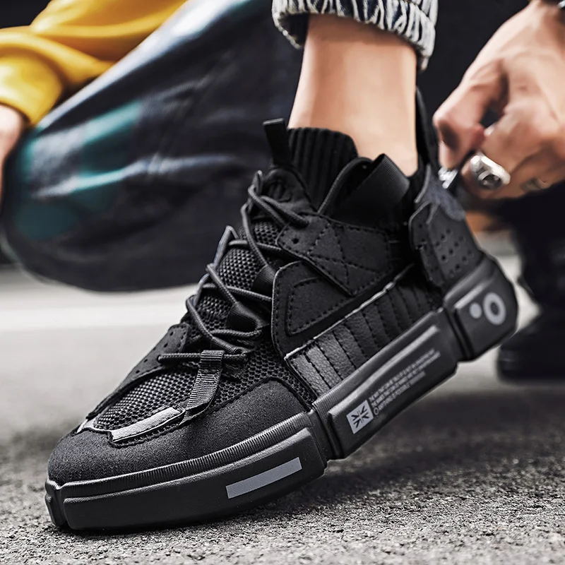 

Mens Fashion Leisure shoes Popular Lace-up Breathable Platform Hard-Wearing Lightweight Couple Sneakers Plus Size 36~47