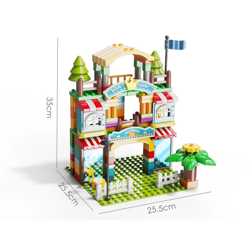 

New City Marble Race Run Big Blocks Compatible Building Blocks Funnel Slide House Bricks Educational DIY Toys For Children Gifts