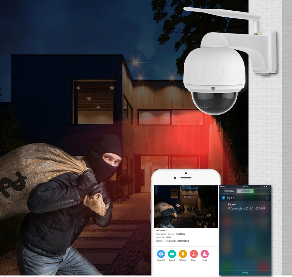 VStarcam 1080P 4X Zoom 2,8-12 мм объектив Беспроводной Wi-Fi Открытый HD IP камера безопасности беспроводной Купол PTZ поддержка 128G водонепроницаемый IP65