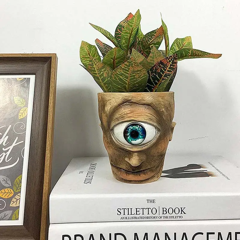 Скандинавская смола реалистичный цветочный горшок скульптура украшение