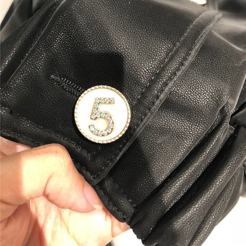 2022 New Fashion Women Genuine Sheepskin Leather Coat Single Breasted Black Real Leather Jacket Big Lapel Collar Woman Overcoats