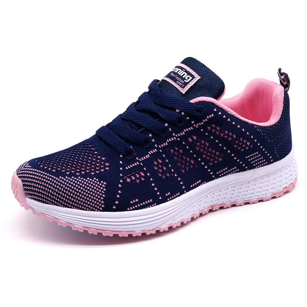 A08 Blue Pink STQ; коллекция года; осенние кроссовки; женская обувь на плоской подошве; женские повседневные кроссовки из дышащего сетчатого материала на шнуровке; женская обувь; Женская прогулочная обувь; A08 - Цвет: A08 Blue Pink