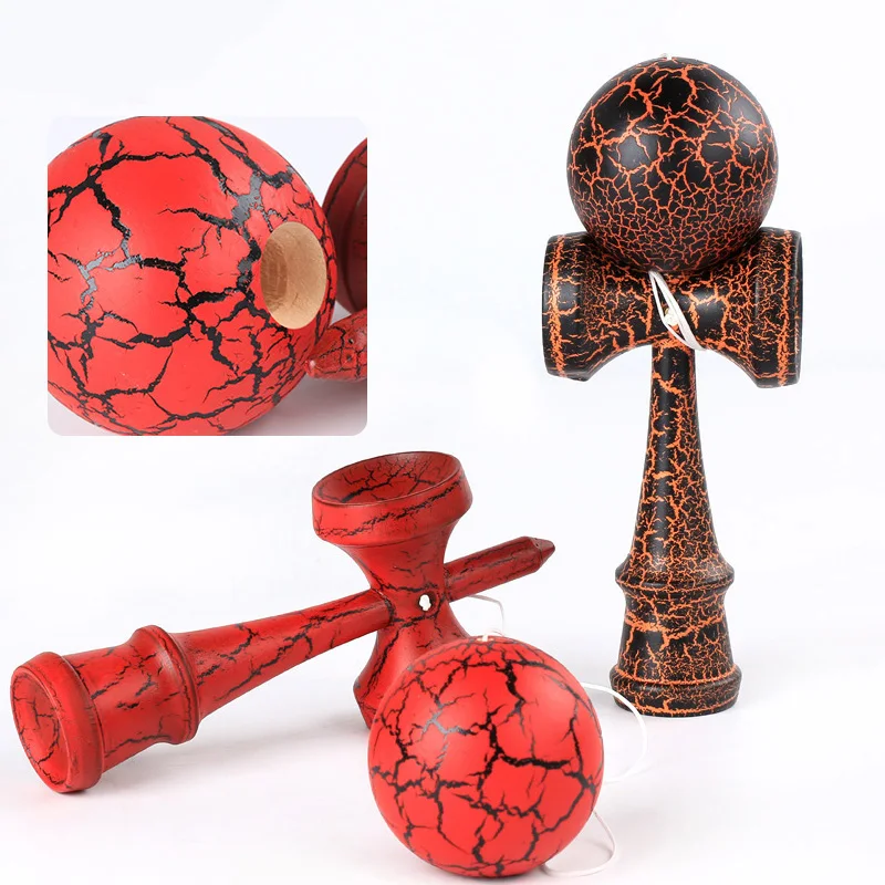 Деревянный шар Kendama 18 см мелкая краска умелый жонглирующий игрушки японский