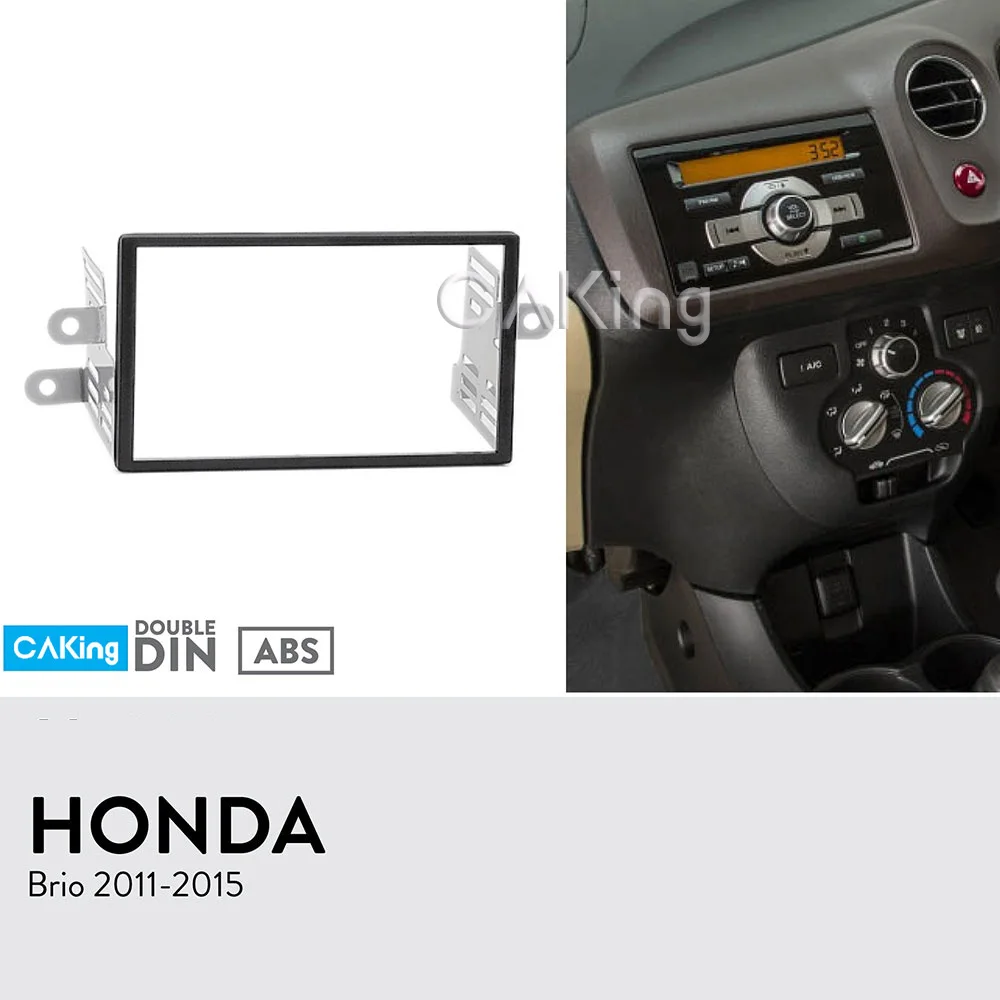 Двойная Din Автомобильная фасция Радио панель для Honda Brio 2011-2015 аудио рамка набор