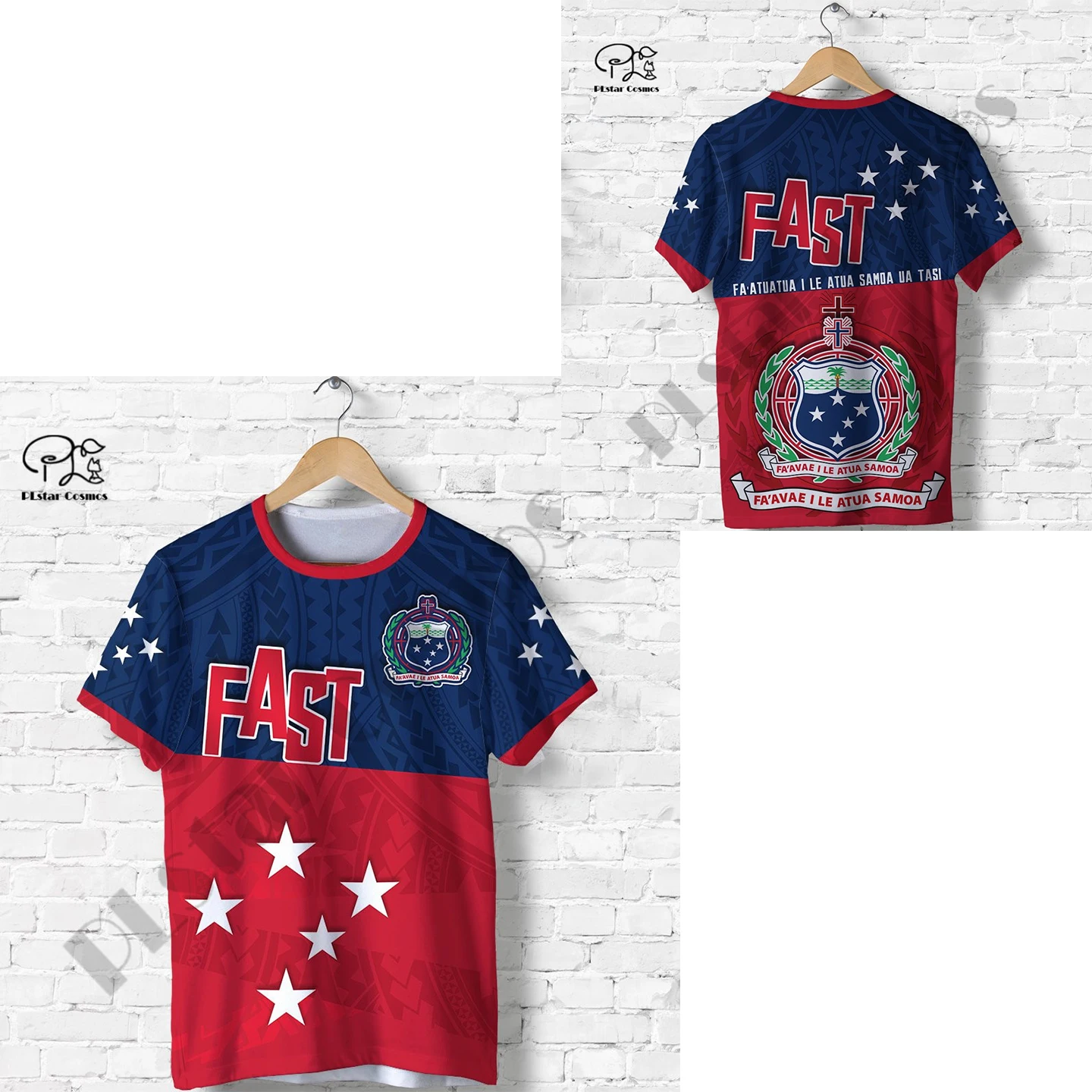 Летняя новая модная Самоа футболка PLstar Cosmos с забавными цветами и татуировками