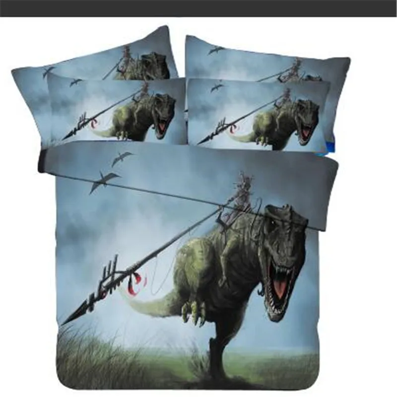 3D цифровая печать большой динозавр пододеяльник и наволочка Европейское