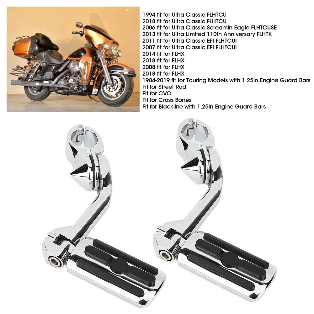 

Пара регулируемых кронштейнов с длинной ручкой для ног с тремя коллоидными колышками, серебристые, черные, подходят для ультраклассических...