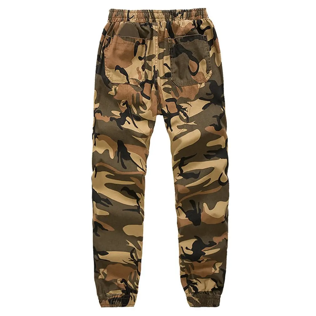 Мужские длинные брюки в стиле милитари черные камуфляжные карго хип хоп свободные тактические Спортивные