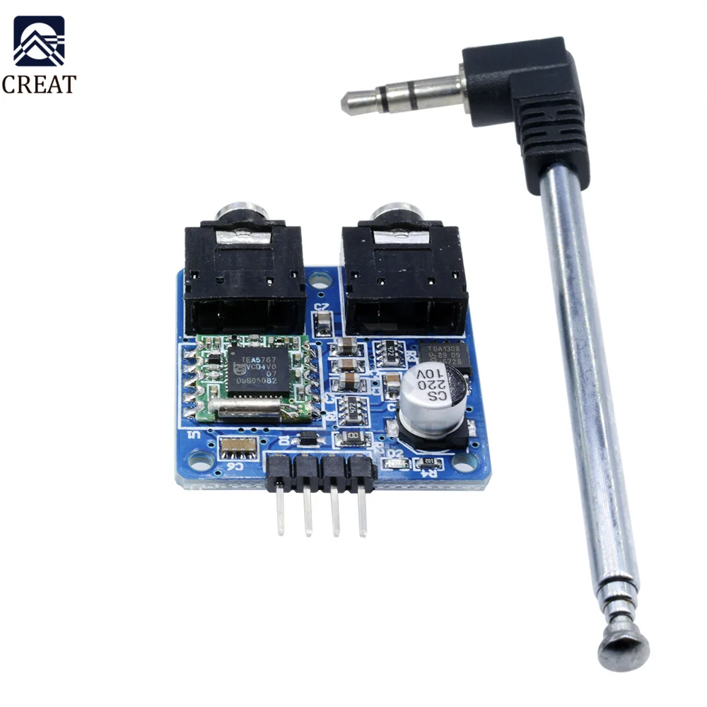 Радиомодуль TEA5767 для Arduino 76-108 МГц с антенной | Электронные компоненты и
