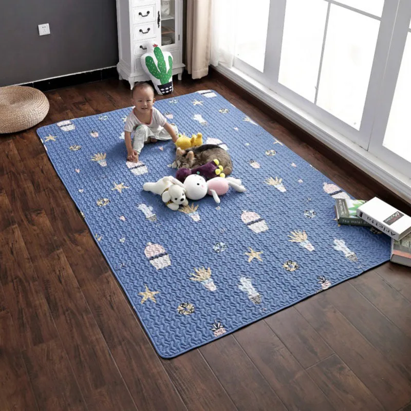 Хлопковый детский коврик для ползания сна гостиной ковер дома домашний декор