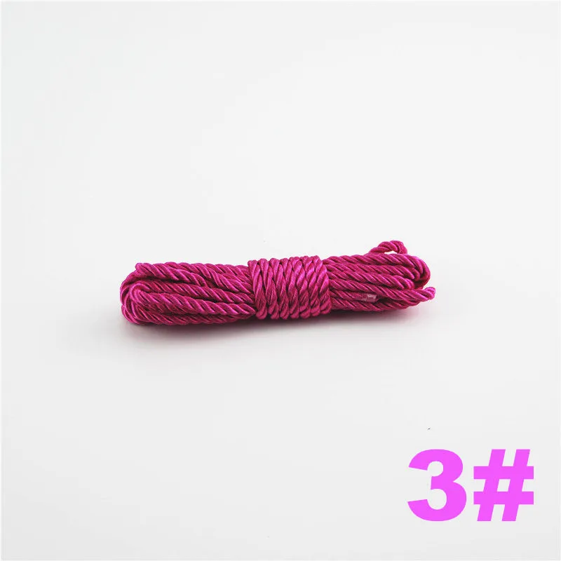 DIY Cord Jewelry findings 3 мм сплошной цвет 3 плетеный шнур декоративная скрученная атласная полиэфирная нить 100 м/шт. DS217 - Цвет: 3