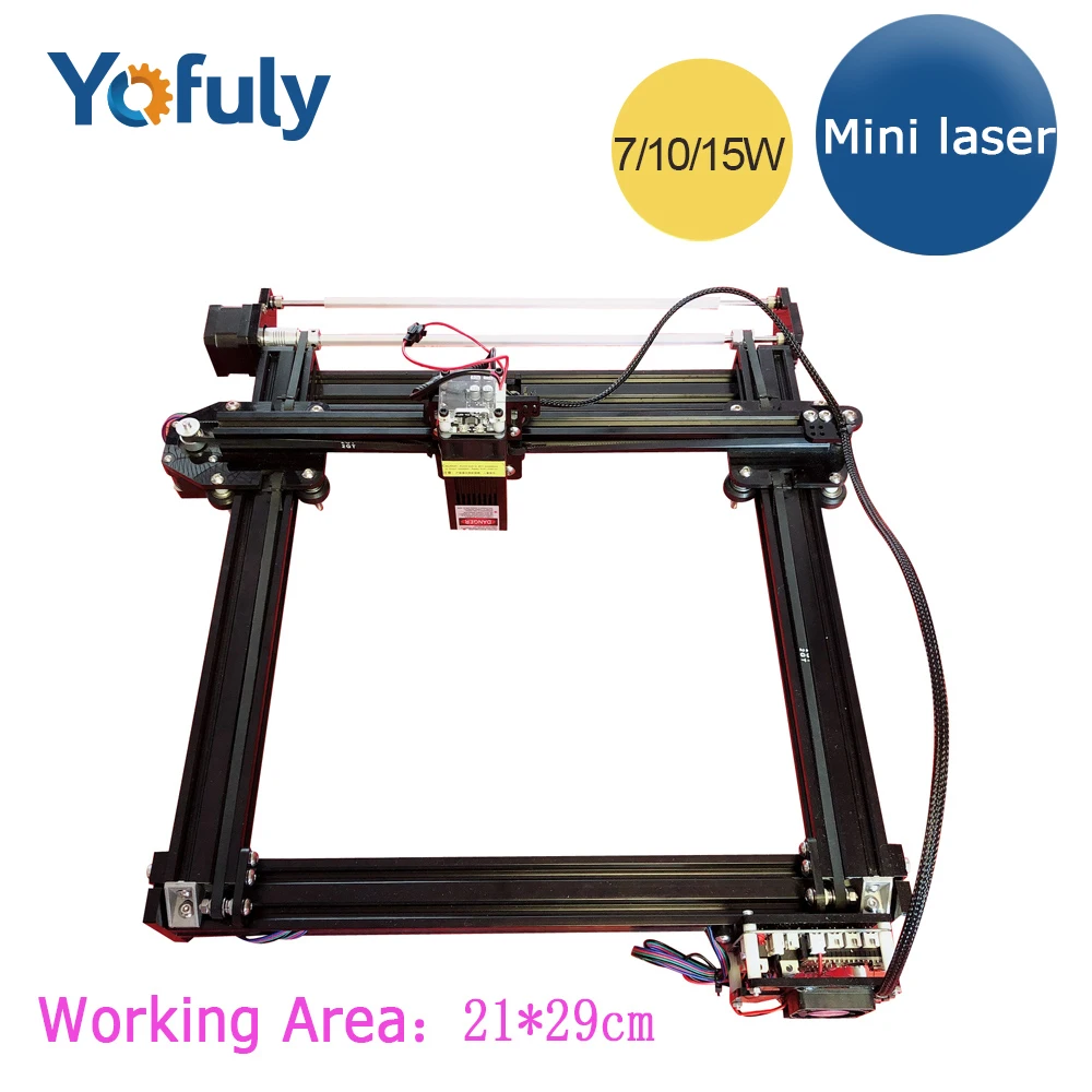 

15w DIY Laser Engraving Machine Mini Laser Engraver Working Area 21*29cm Marking/Cutting /Printing Machine