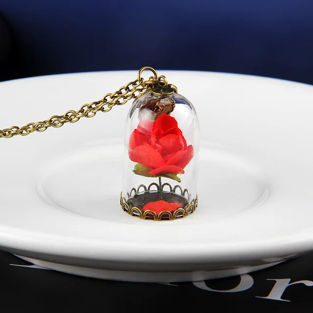 Подвеска Красавица и загадка в террариуме романтическая сушеная стеклянная