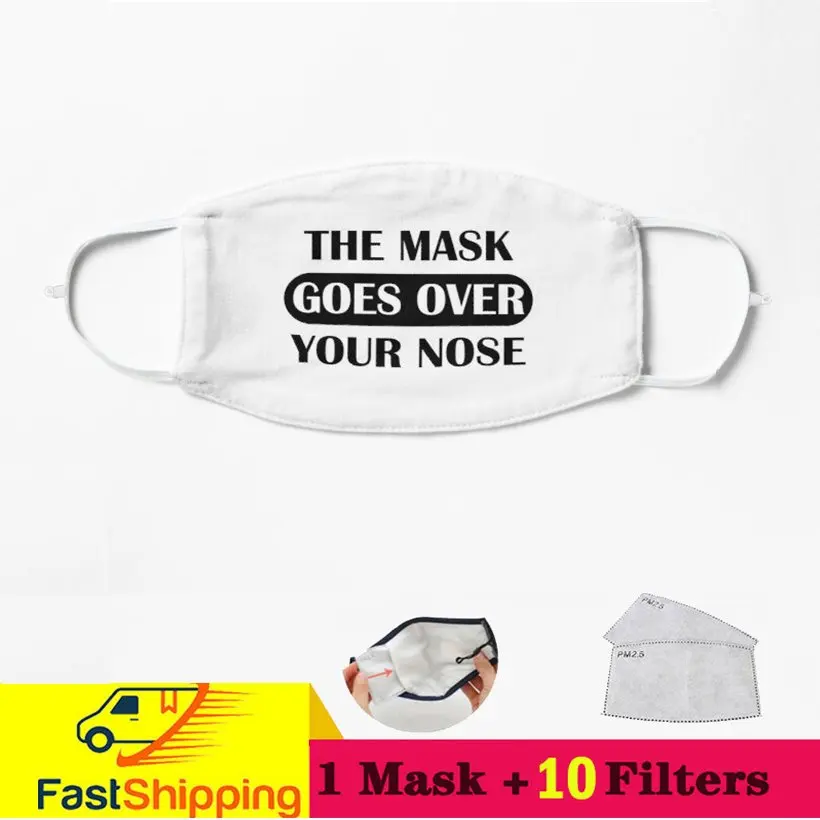

The Mask Goes Over Your Nose Mask . I'm only wearing this because I have to Mask Face Mask Dust-Proof Windproof Outdoor