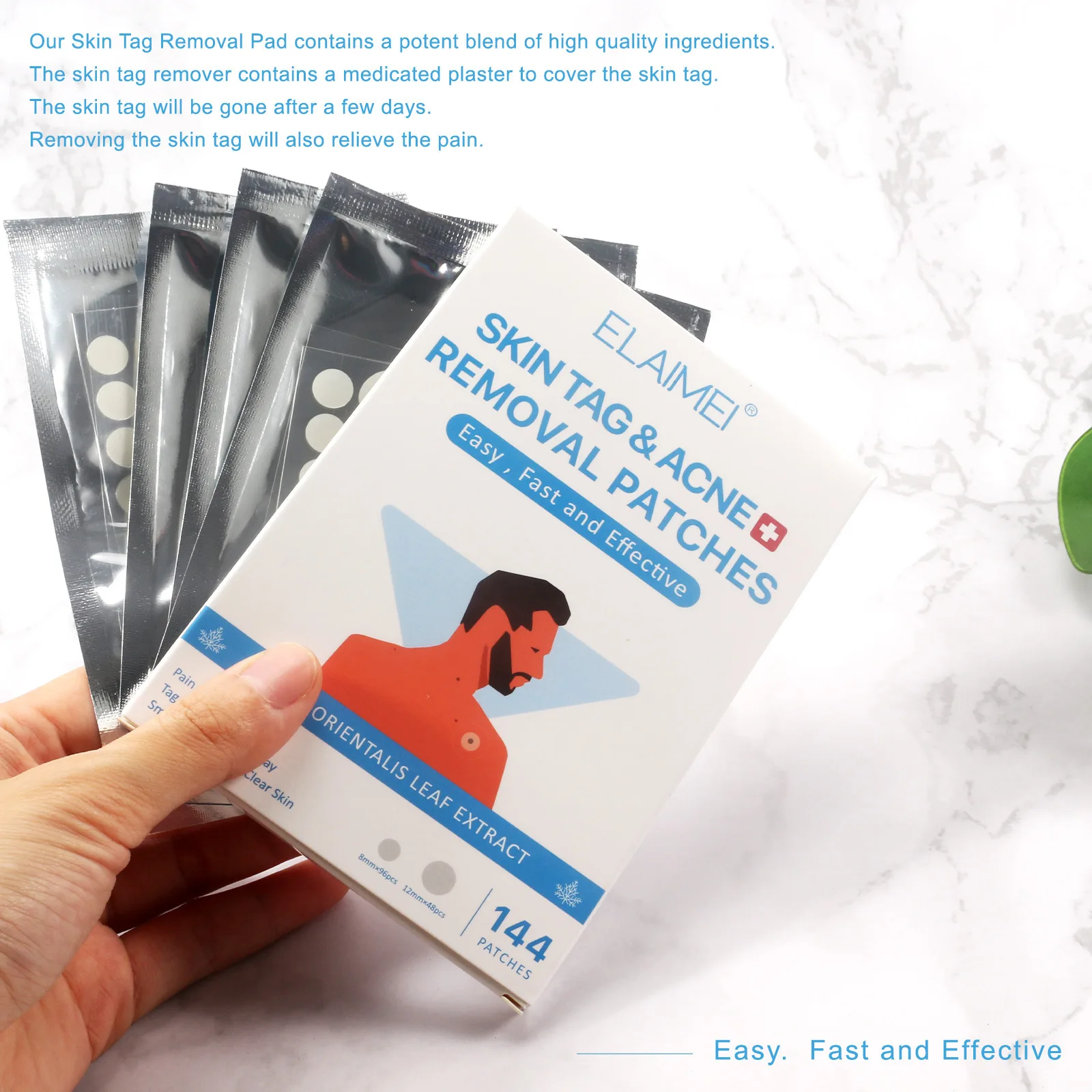 

144pcs Skin Tag Remover Patches Natural And Fast Acting Skin Remover Patch Acne Wart Dark Spot And Skin Removal Patches