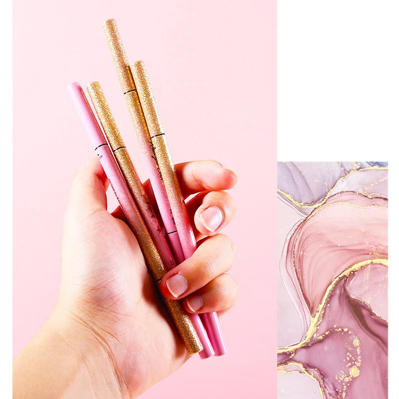 Горячая Водонепроницаемый карандаш для бровей с двумя концами дизайн кисть