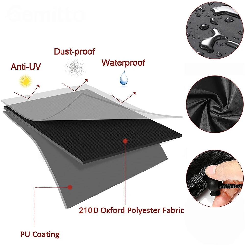 Fundas para muebles de jard&iacute;n 210D Oxford, impermeables, Anti-UV, resistentes al desgarro, para Patio, mesa, silla, juego de sof&aacute; a prueba de polvo, 64 tama&ntilde;os-2