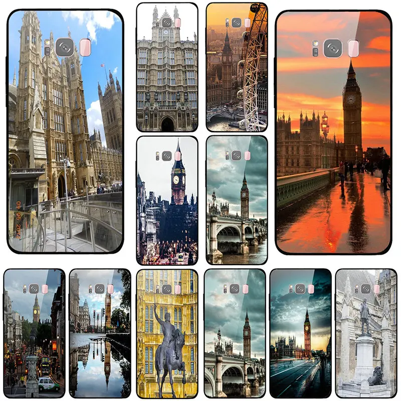 Красивое здание Биг Бен в Лондоне закаленное стекло чехлы для телефонов Samsung Galaxy