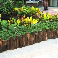 anti corrosion wood log lawn grass edging garden flower bed border fence decor easy to install anti corrosion