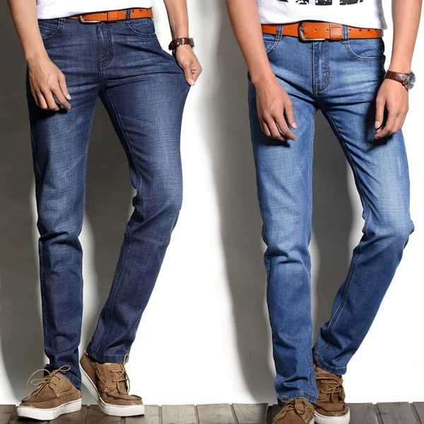 Новинка 2019 мужские модные синие джинсы размер 28 40 повседневные облегающие