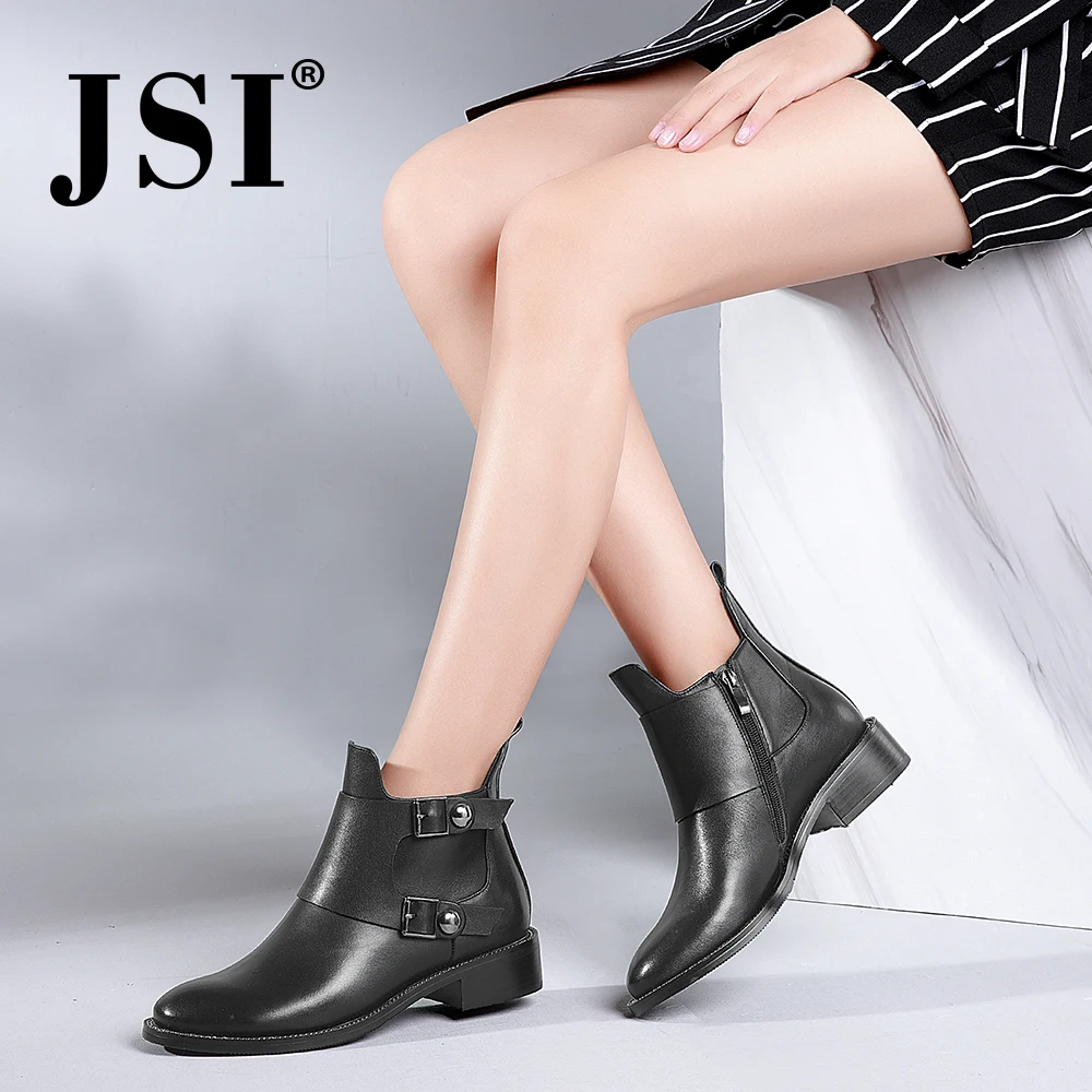 JSI/Брендовые женские ботильоны Высококачественная обувь ручной работы из