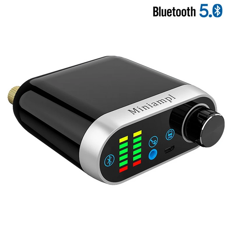 

Bluetooth 5.0 HiFi TPA3116 Power Amplifier Digital Amp Board 50W*2 Stereo With Audio Indicator Music Spectrum