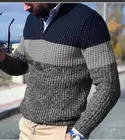Мужской трикотажный свитер с длинным рукавом, в стиле оверсайз