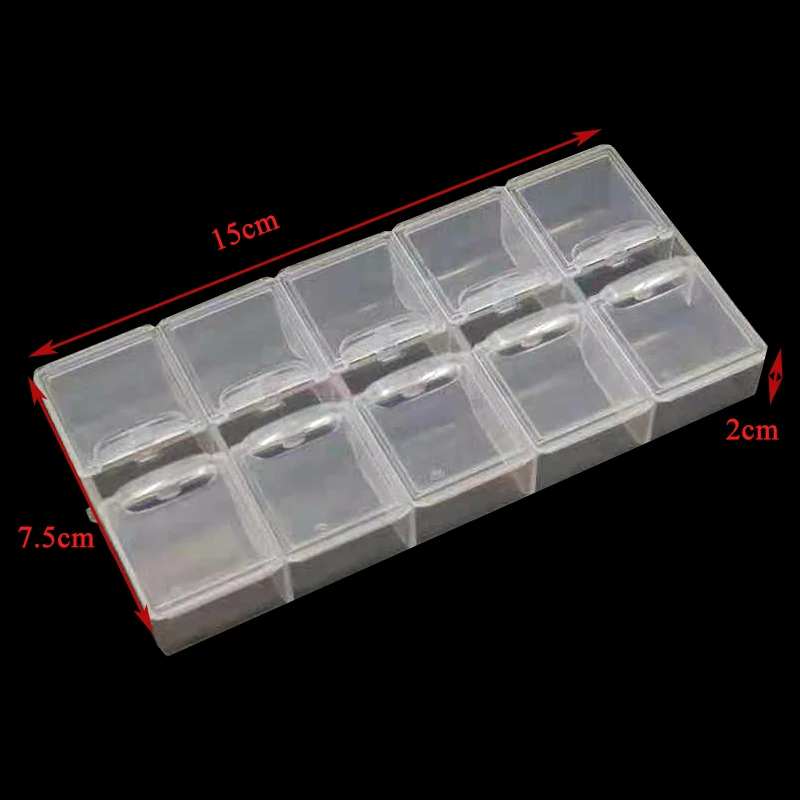 2 шт 10 слотов инструменты для вышивки картин со стразами прозрачные DIY Стразы