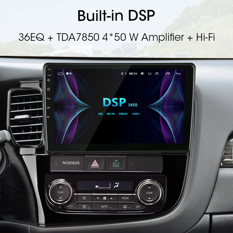 Jansite 10 &quotавтомобильное радио для Mitsubishi Outlander 3 2013-2018 4G RDS Android GPS Bluetooth 2.5D