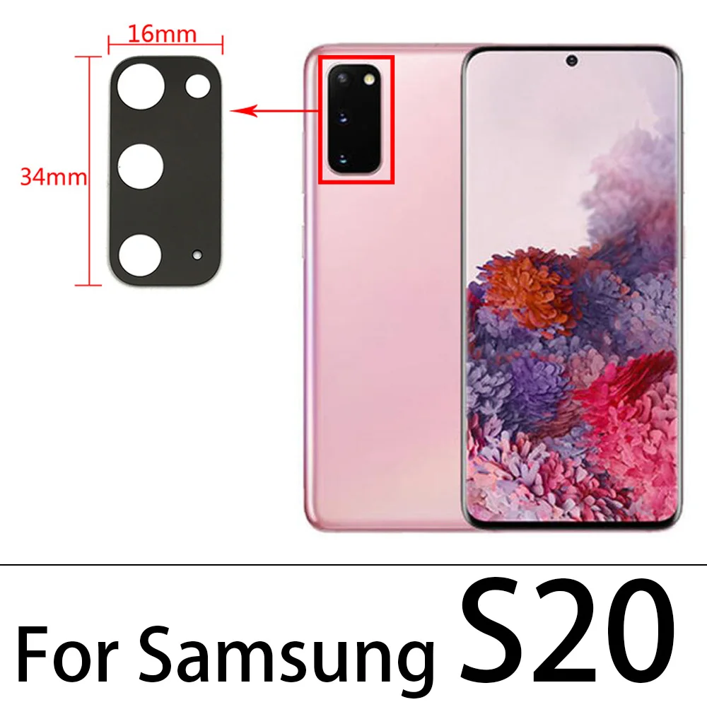 Стеклянный объектив задней камеры 2 шт./лот для Samsung S20 fe Plus Ultra S10 S10e A6 J8 A7 A750 A9 2018