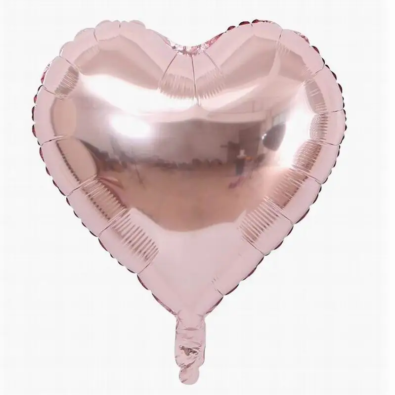 rose gold 10 шт. 18 дюймов розовое золото Красный Розовый Любовь фольги сердце гелиевые шары Свадьба День рождения воздушные шары День Святого Валентина Globos поставки - Цвет: rose gold