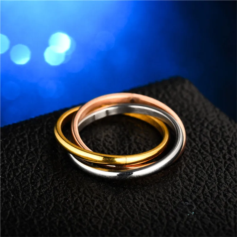 Тройное Помолвочное кольцо Love Faith Hope из титановой нержавеющей стали подарок на