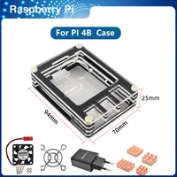 itinit r2 raspberry pi 4b case kit 9 layer transparent acrylic shell support cooling fan for raspberry pi 4 model b