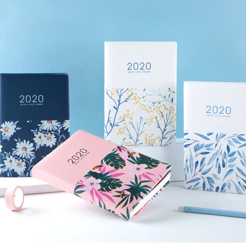 Kawaii планировщик цветок A5 план книга 2020 портативный календарь расписание