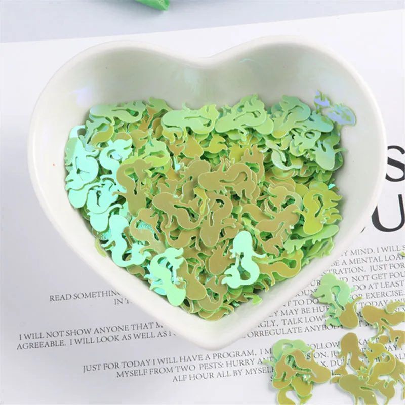 10G/600pcs/Pack Colorful Mermaid Shape Sequins PVC Paillettes Wedding Sewing Craft Garments Bags DIY Lentejuelas Accessories | Дом и сад