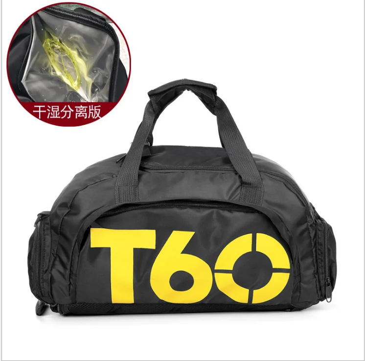 

2021 Brand New Men Sport Gym Bag For Women Fitness Waterproof Outdoor Separate Space For Shoes Hide Backpack sac de sport T60
