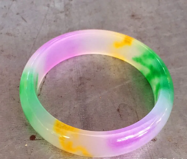 

Genuine Natural Three Color Burma Ice Jade Bangle Fine Boutique Jewelry Floating Green Quartzite Bracelet Lady Gifts Accessories