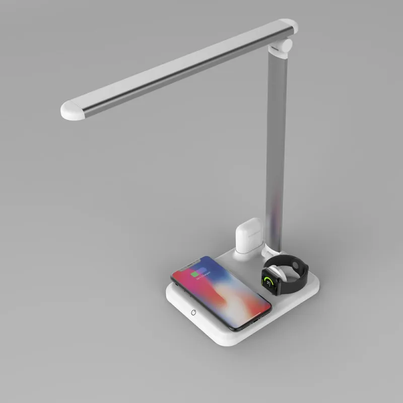 

Wireless Charger LED Desk Lamp Multi-function 3-in-1 Wireless Charging Station Eye-Caring Lamp Business Table Light