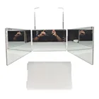 Новое трехстороннее зеркало с углом обзора 360 градусов, зеркало для саморезки и укладки волос, инструмент для самостоятельной стрижки, белый цвет