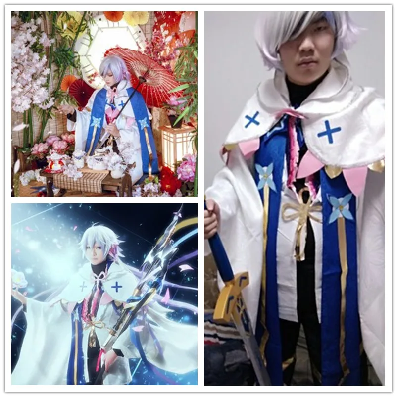 

FGO Merlin Cosplay Fate Grand Order Caster Merlin Ambrosius Carnival Cosplay Costume Kimono Halloween Costumes for Men Adult