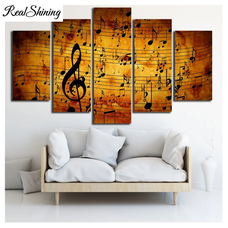 Набор для алмазной вышивки сделай сам картина с музыкальными нотами 5D мозаика