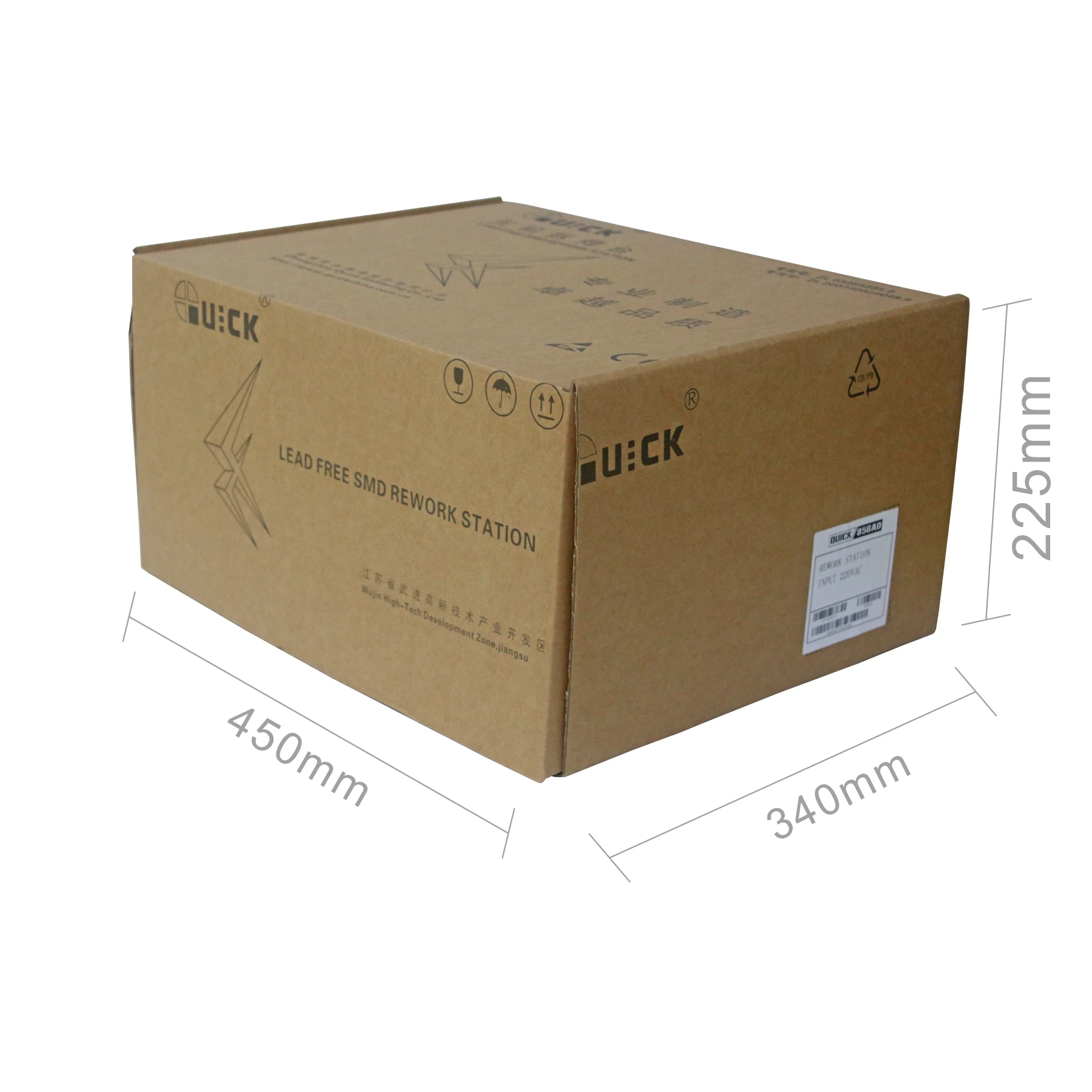 

Quick 856AD Hot Air Gun Soldering Station SMD Solder Station rework station lead-free digital display desoldering station